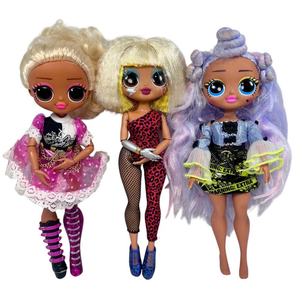 Lot Of 3 LOL Surprise Fashion Dolls OMG MGA Miss Royale Swag Fame Queen READ